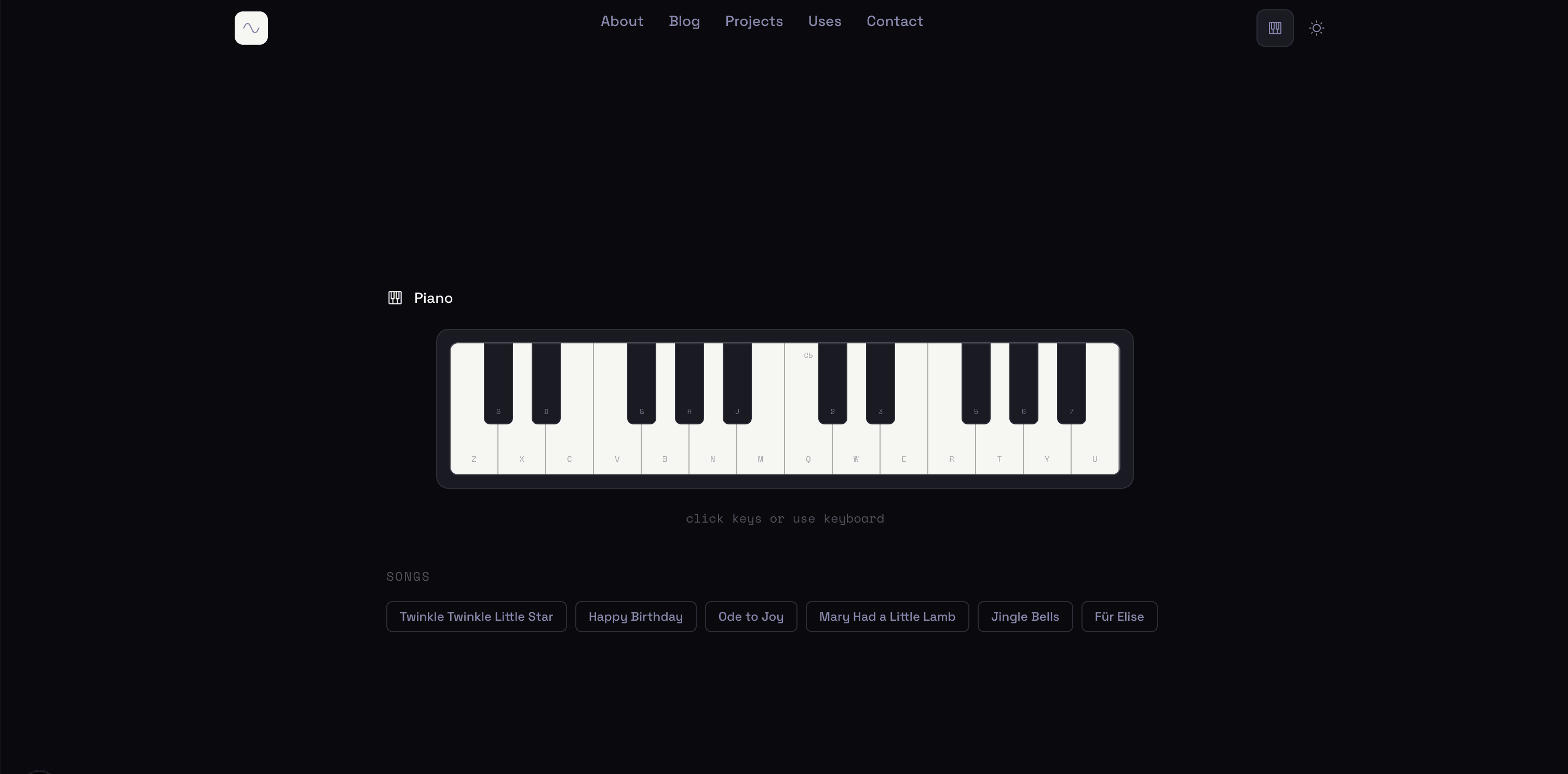 Old piano page